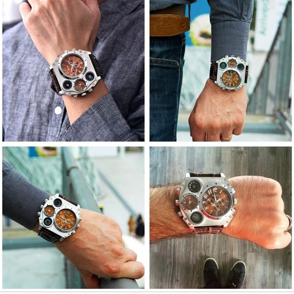 New Compass Thermometer Dial Analog Watch - Picture 4 of 8